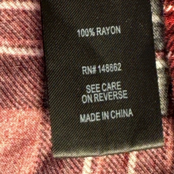 Torrid Women's Red Black Plaid Open Front Duster Robe Size 3X Rayon Loungewear - Picture 6 of 11